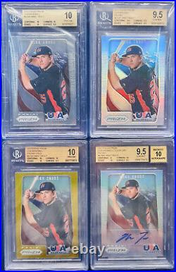 1/1 2012 Panini Prizm Gold Mike Trout Collection. BGS 9.5/10s & PSA 10 26x Cards