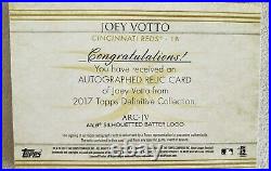 1/1 Joey Votto Cincinnati Reds Topps Definitive 2017 Stamp 1/1 LOGO RELIC AUTO