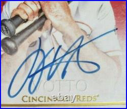 1/1 Joey Votto Cincinnati Reds Topps Definitive 2017 Stamp 1/1 LOGO RELIC AUTO