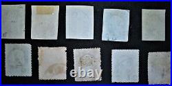 10, 150+ year old United States early stamp lot, used