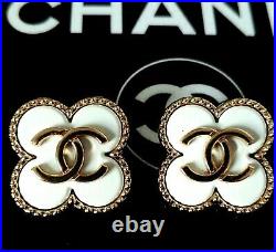 10 STAMPED CHANEL STEEL BUTTONS WHITE GOLD CC LOGO 21.8 mm 0.86 lot of 10