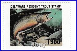 112 State Wildlife Trout and/or Game Stamps, cat value over $1200