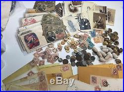 13 Pc CIVIL War Lot Csa/unionbutton+coins+currency+photos+stamps+political(d30)