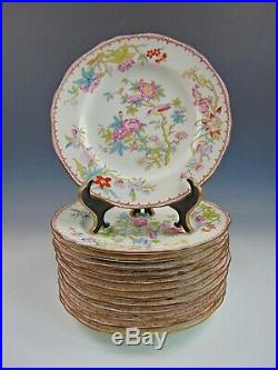 13pc Lot of Minton China CUCKOO-GLOBE STAMP Luncheon Plates
