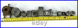 16 Item Lot- Antique Negative Steel Die Stamp Mold Hub Hobs for Jewelry Making