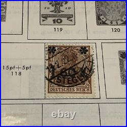 1800's-1900's LOT OF GERMAN STAMPS ON ALBUM PAGES. MINT, USED, SEMI POSTAL
