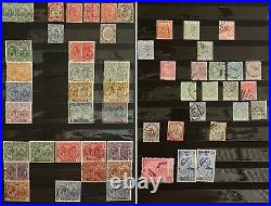 1800s MID 1900s ST. KITTS & NEVIS MINT USED STAMPS IN STOCK PAGE KGV VICTORIA