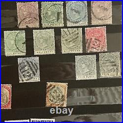 1800s MID 1900s ST. KITTS & NEVIS MINT USED STAMPS IN STOCK PAGE KGV VICTORIA