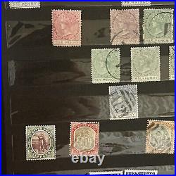 1800s MID 1900s ST. KITTS & NEVIS MINT USED STAMPS IN STOCK PAGE KGV VICTORIA