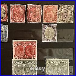 1800s MID 1900s ST. KITTS & NEVIS MINT USED STAMPS IN STOCK PAGE KGV VICTORIA