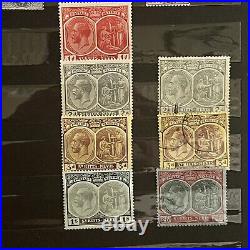 1800s MID 1900s ST. KITTS & NEVIS MINT USED STAMPS IN STOCK PAGE KGV VICTORIA