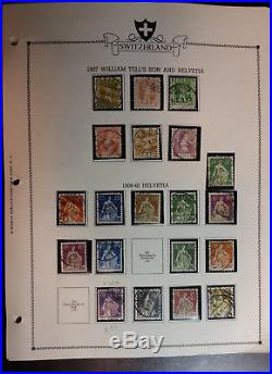 1843-1978 Switzerland Minkus album, MINT and used stamps in mounts, many sets