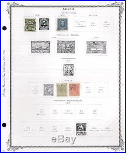1844-1940 Brazil Mint & Used Postage Stamp Collection Album Pages Value $825