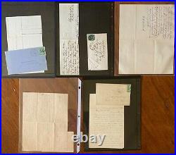 1850's 1890's US Postal History Lot Covers & Stationery with Original Letters
