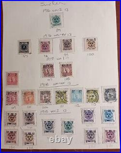 1858-1981 Sweden Postage Stamp Collection On Album Pages Mint/Used