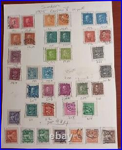 1858-1981 Sweden Postage Stamp Collection On Album Pages Mint/Used