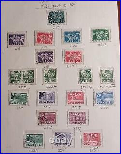 1858-1981 Sweden Postage Stamp Collection On Album Pages Mint/Used