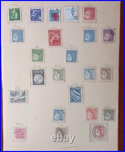 1858-1981 Sweden Postage Stamp Collection On Album Pages Mint/Used