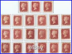 1858-79 SG 43 1d Rose-Red SUPERB Mint Set 71-225 Unmounted/Lightly Mounted Mint