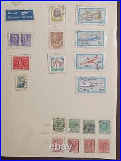 1861-1972 Italy Postage Stamps An Album Pages Mint & Used