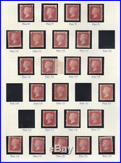 1864-79 Penny Plates Collection 130 stamps Mounted Mint. Mint & Unused examples