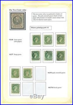 1868-1888 early Canada collection of'large-heads'. Mint & used, neatly