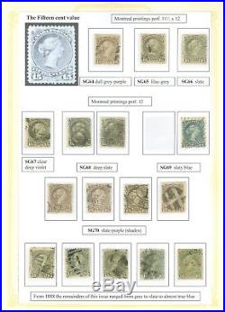 1868-1888 early Canada collection of'large-heads'. Mint & used, neatly