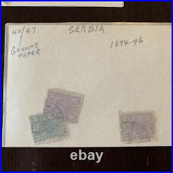 1869-1915 Serbia Mint & Used Stamps Lot In Glassines, Great Collection #1