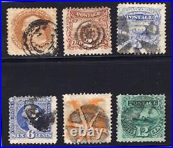 1869 US SC Pictorial Short Set Lot of 7, 112 113 114 115 116 117, Used