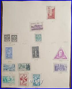 1885-1958 Monaco Postage Stamps On Album Pages Mint & Used