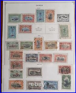 1886-1959 Belgian Congo Postage Stamps On Album Pages Mint/Used