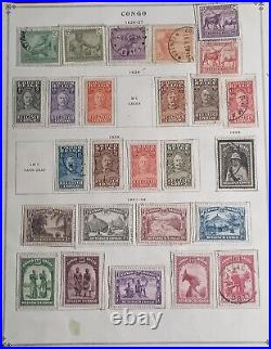 1886-1959 Belgian Congo Postage Stamps On Album Pages Mint/Used