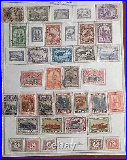 1886-1959 Belgian Congo Postage Stamps On Album Pages Mint/Used