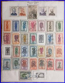 1886-1959 Belgian Congo Postage Stamps On Album Pages Mint/Used