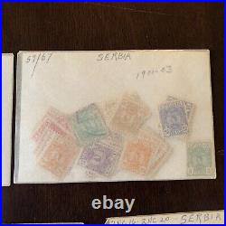 1891-1942 Mint & Used Serbia Stamp Lot In Glassines Includes Newspaper Stamps #2
