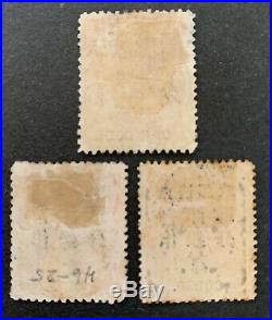 1897 Qing Empire, Lot Of 4 Red Revenue Stamps. Catalogue Value $2800