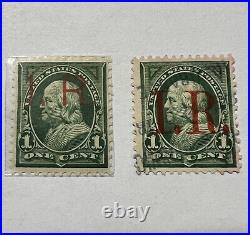 1898 U. S. Revenue Ovpt I. R. Stamps #r153 Mint And #r154 Used