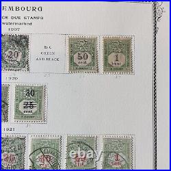 1907-1935 Luxembourg Postage Due Mint Used Stamps Near Complete Album Page