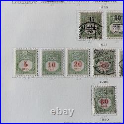1907-1935 Luxembourg Postage Due Mint Used Stamps Near Complete Album Page