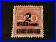 1923-Overprint-Germany-Weimar-Republic-Stamp-2-Millionen-Red-Stamp-Mint-Hinged-01-kwu