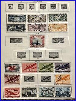 1926-1950s US AIRMAIL AND SPECIAL DELIVERY STAMPS LOT ON ALBUM PAGE INCL. C7-C12