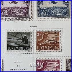 1931-1946 Luxembourg Airmail Air Post Mint Used Stamps With Extras On Album Page