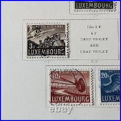 1931-1946 Luxembourg Airmail Air Post Mint Used Stamps With Extras On Album Page