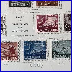 1931-1946 Luxembourg Airmail Air Post Mint Used Stamps With Extras On Album Page