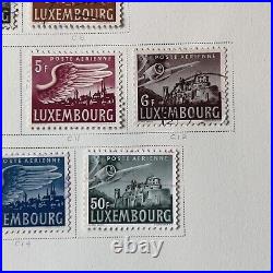 1931-1946 Luxembourg Airmail Air Post Mint Used Stamps With Extras On Album Page