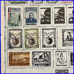 1935-1963 Dominican Republic Mint Used Stamps Lot On Album Page Tb, Red Cross