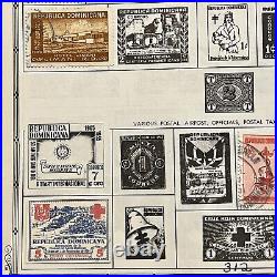 1935-1963 Dominican Republic Mint Used Stamps Lot On Album Page Tb, Red Cross