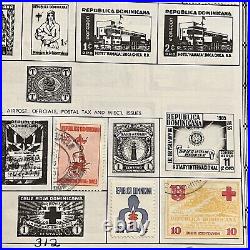 1935-1963 Dominican Republic Mint Used Stamps Lot On Album Page Tb, Red Cross