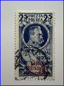 1935 Poland Stamps #292-293 Mint And Used J. Pilsudski Overprint
