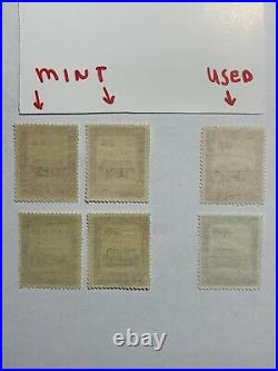 1942 Manchukuo Stamps #142-43 Lot Of 6 Mint Og And Used 10th Anniversary